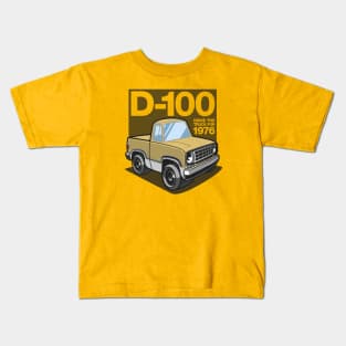 D100 - 1976 White Base (Yellow) Kids T-Shirt